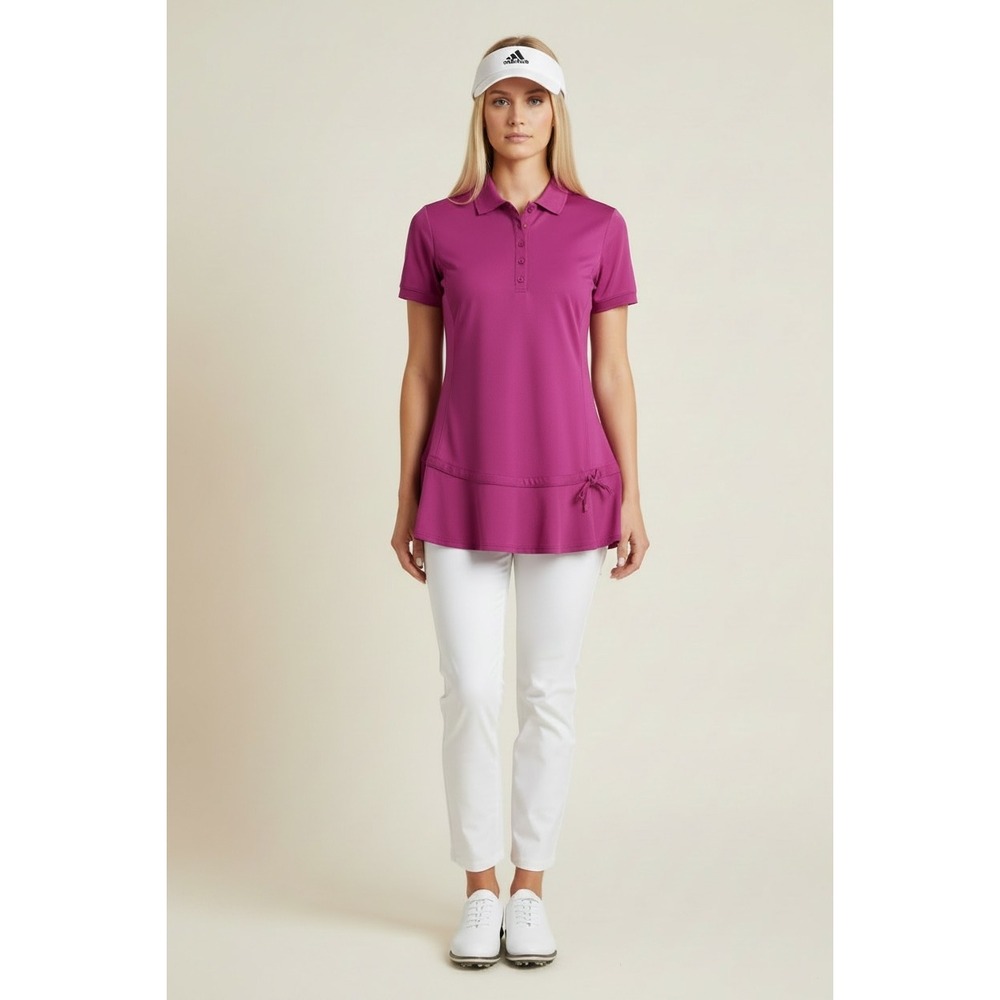 Adidas Women Magenta Pink Golf Tennis Performance Polo Shirt Size Small Active